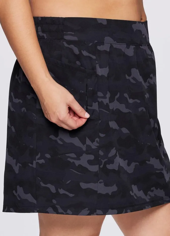 Women Plus Camo Perfect Weekend Skort Black RBX Active Skorts