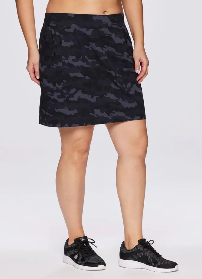 Women Plus Camo Perfect Weekend Skort Black RBX Active Skorts