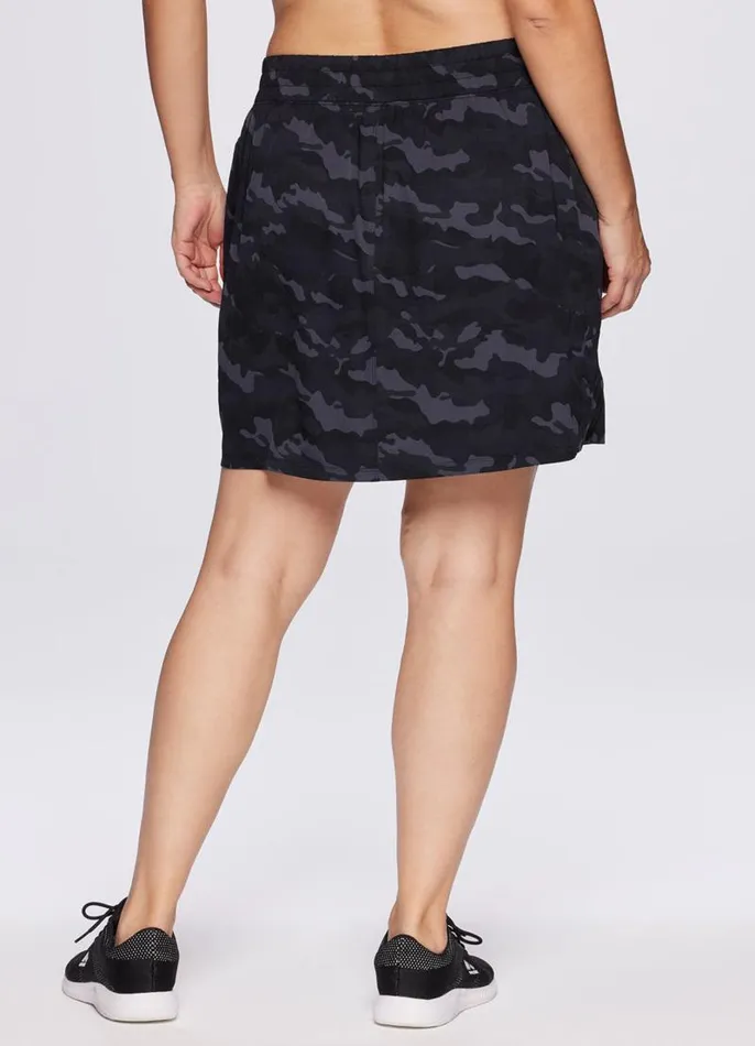 Women Plus Camo Perfect Weekend Skort Black RBX Active Skorts
