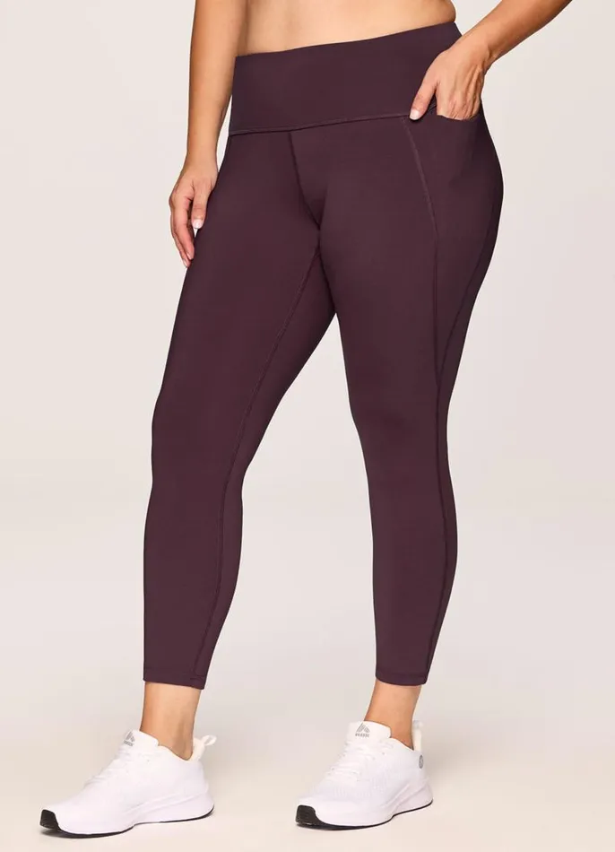 Women Plus Play Hard Tech Flex 78 Legging Plum RBX Active Leggings