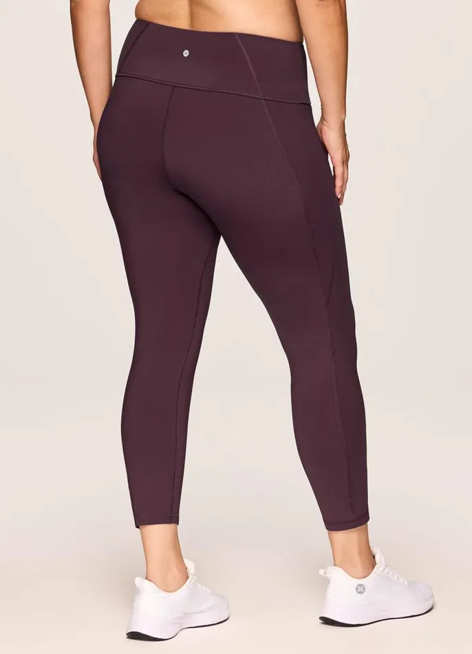 Women Plus Play Hard Tech Flex 78 Legging Plum RBX Active Leggings