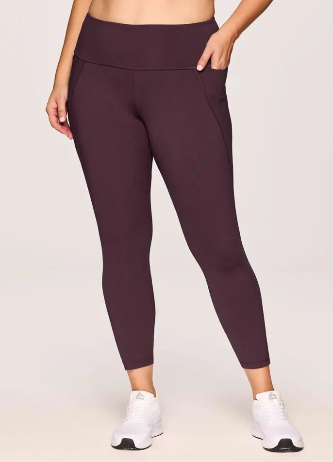 Women Plus Play Hard Tech Flex 78 Legging Plum RBX Active Leggings