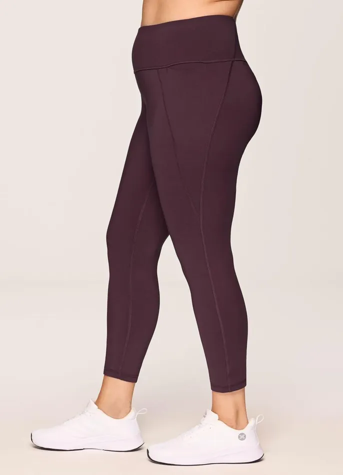 Women Plus Play Hard Tech Flex 78 Legging Plum RBX Active Leggings