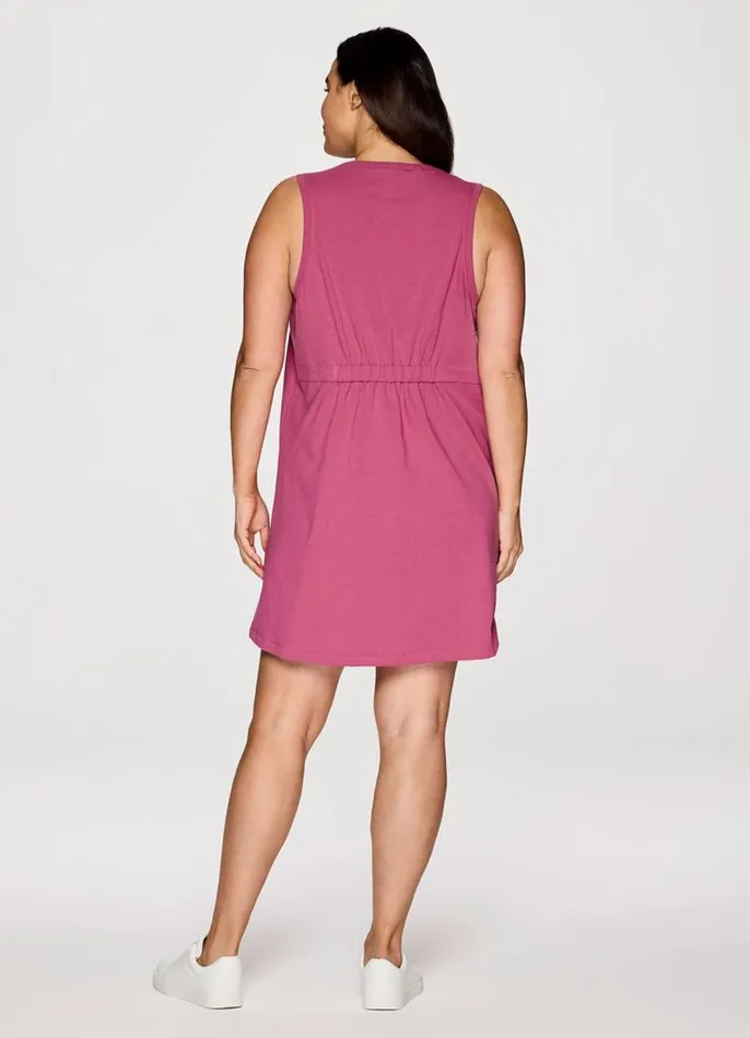 Women Plus Seaside French Terry Dress Berry RBX Active Dresses