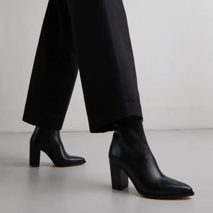 Women Pointed Toe Ankle Boots Black JONAK Ankle Boots Lowboots