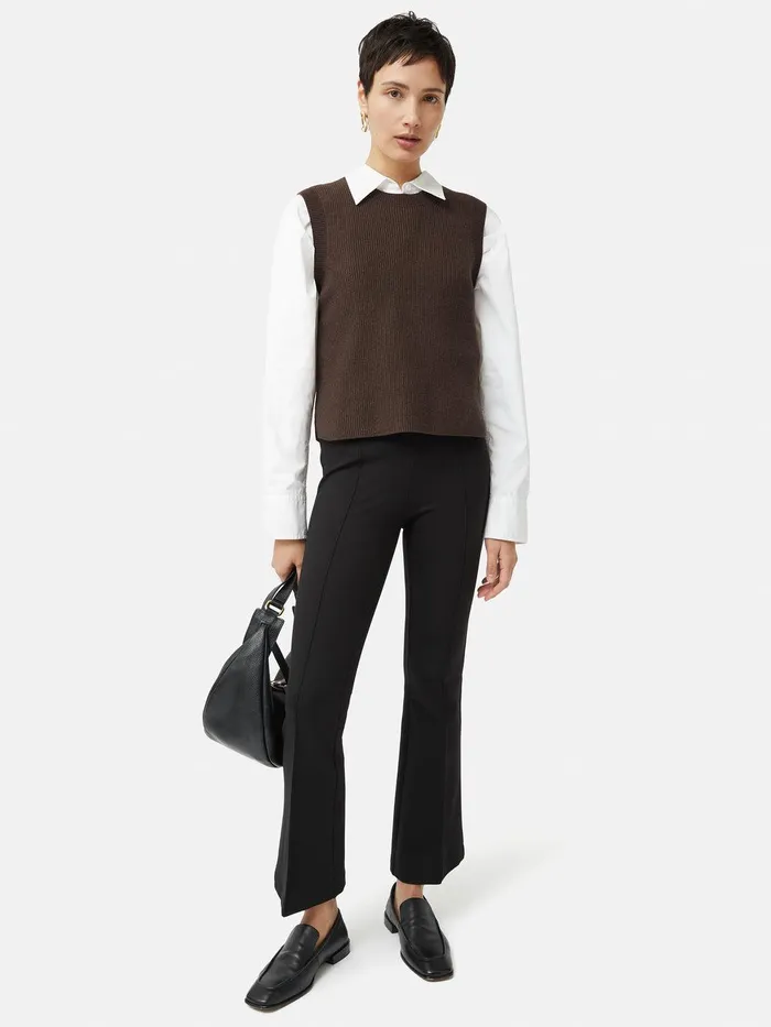 Women Ponte Kickflare Trouser Black Jigsaw Trousers