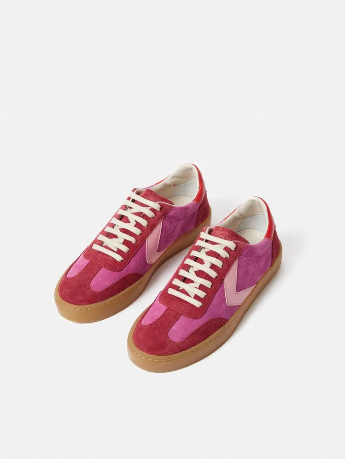 Women Portland Vintage Classic Trainer Pink Jigsaw Trainers