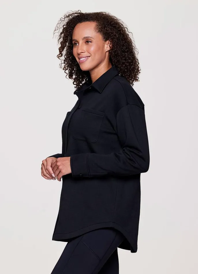 Women Prime Weekend Shirt Jacket Black RBX Active Jackets