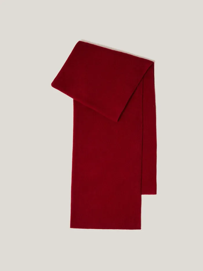 Women Pure Cashmere Blanket Scarf Red Jigsaw Knitwear and Cashmere