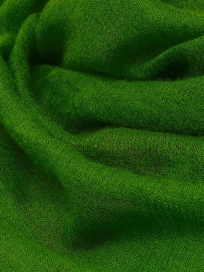 Women Pure Cashmere Gauze Scarf Green Jigsaw Ponchos and Scarves