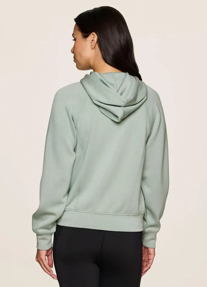 Women Recharge Scuba Hoodie Jacket Sea Glass RBX Active Long Sleeve