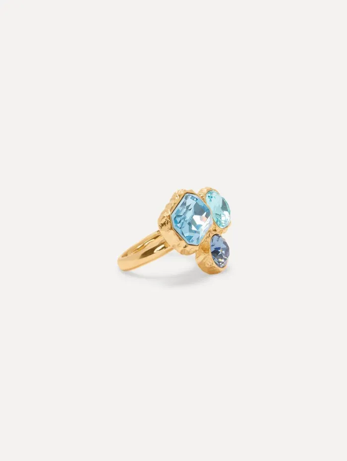 Women Rings Oscar De La Renta Classic Crystal Ring Aquamarine