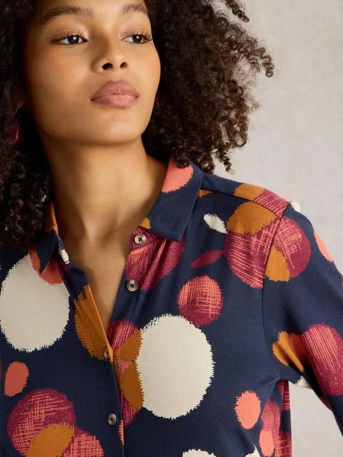Women Rua Midi Jersey Shirt Dress Navy Print White Stuff Dresses Women Rua Midi Jersey Shirt Dress Navy Print White Stuff Dresses