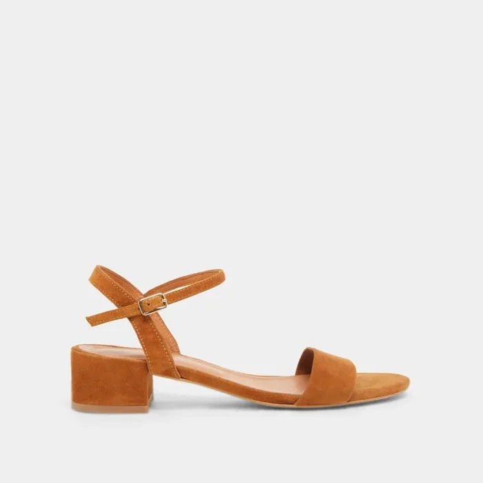 Women Sandals With Square Heel Cognac JONAK Sandals
