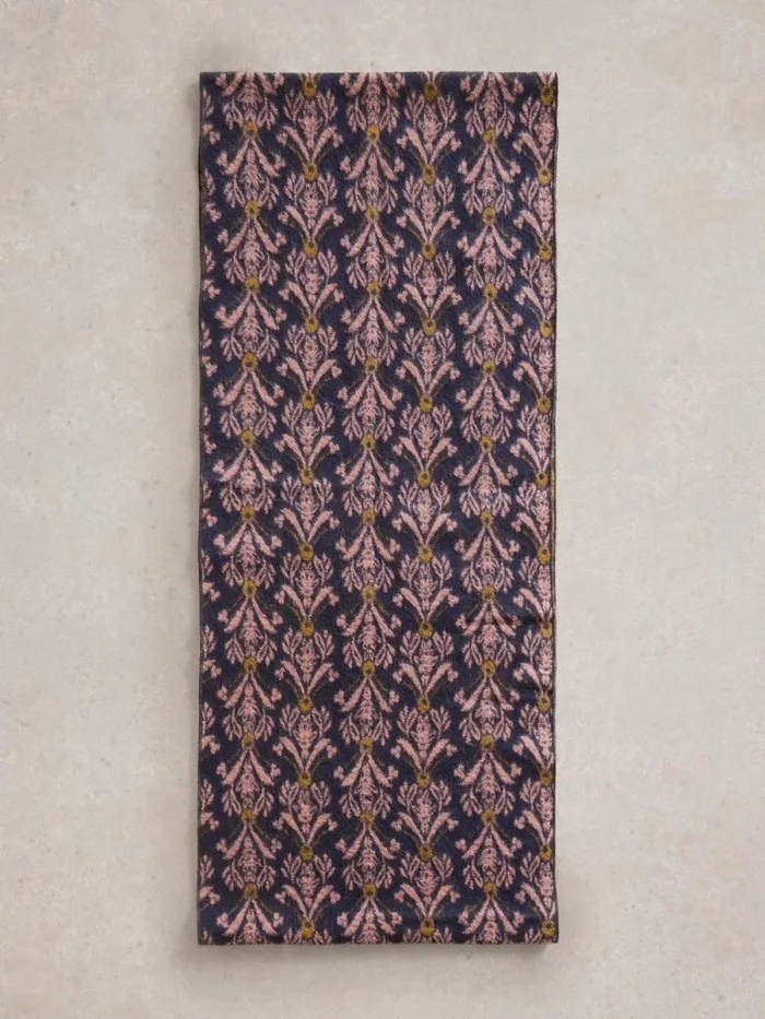 Women Selma Midweight Snood Black Print White Stuff Scarves