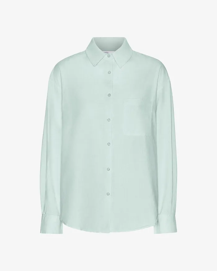 Women Shirts Colorfulstandard Organic Oversized Shirt 8211 Light Aqua