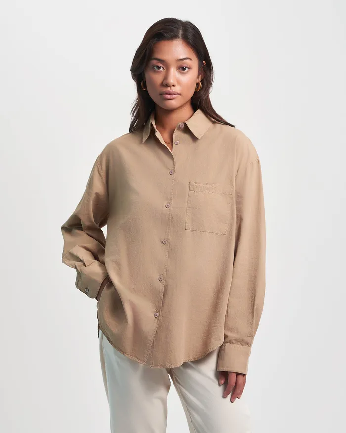 Women Shirts Colorfulstandard Organic Oversized Shirt 8211 Light Aqua
