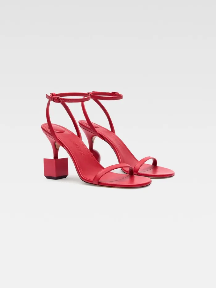 Women Shoes JACQUEMUS The Bisou Sandals Red Women Shoes JACQUEMUS The Bisou Sandals Red