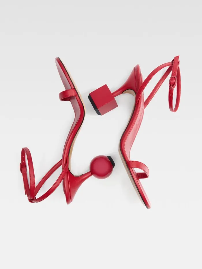 Women Shoes JACQUEMUS The Bisou Sandals Red Women Shoes JACQUEMUS The Bisou Sandals Red