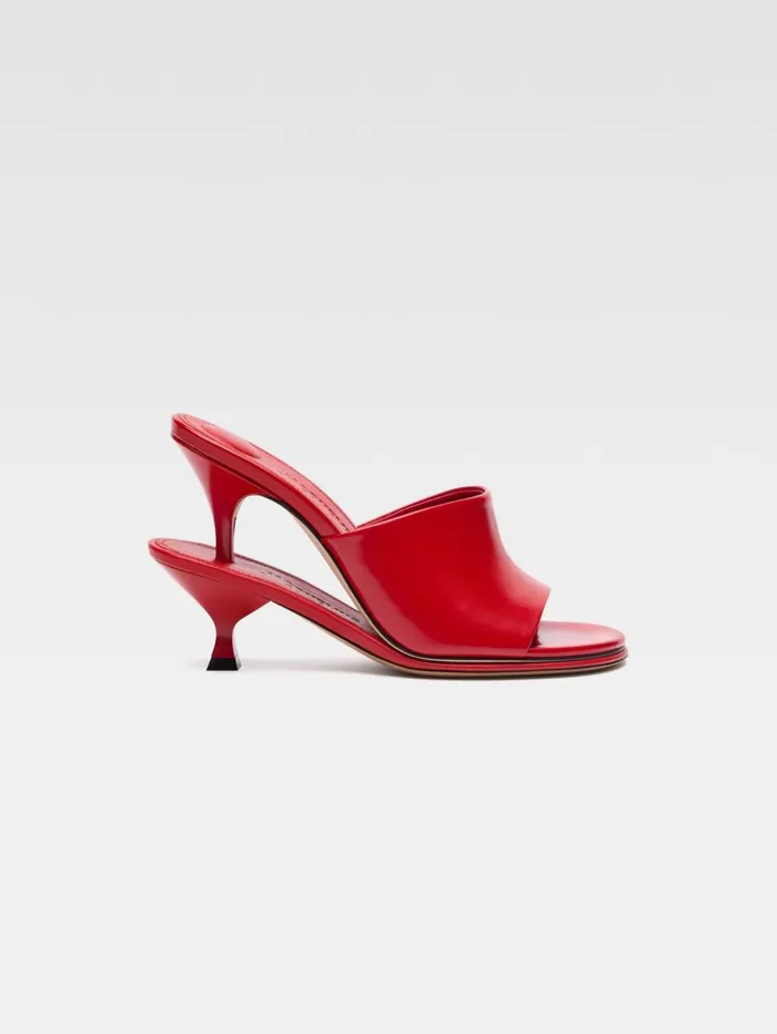 Women Shoes JACQUEMUS The Double Mules Red