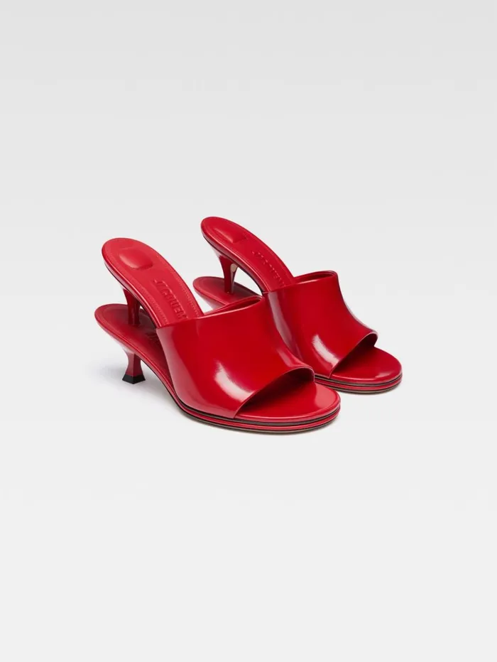 Women Shoes JACQUEMUS The Double Mules Red