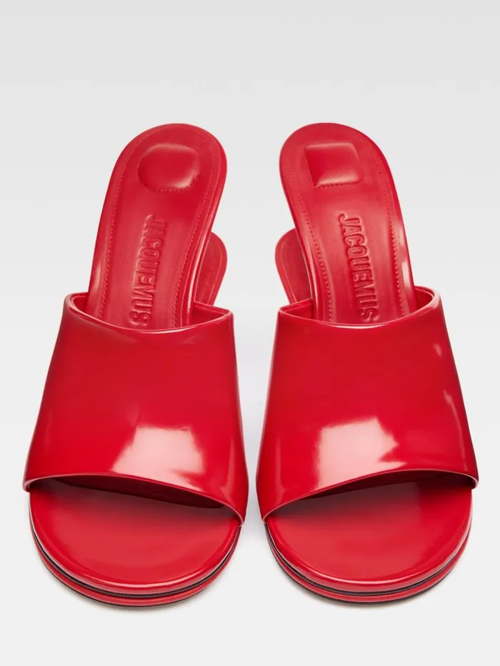 Women Shoes JACQUEMUS The Double Mules Red