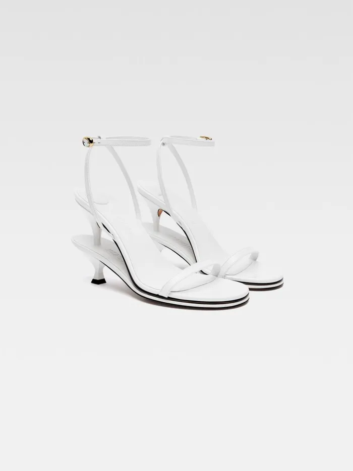 Women Shoes JACQUEMUS The Double Sandals White Women Shoes JACQUEMUS The Double Sandals White