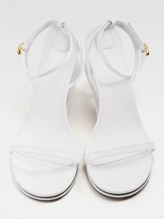 Women Shoes JACQUEMUS The Double Sandals White Women Shoes JACQUEMUS The Double Sandals White