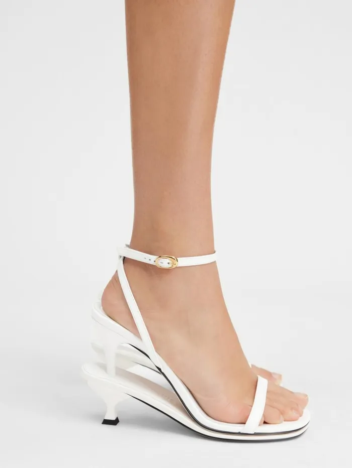 Women Shoes JACQUEMUS The Double Sandals White Women Shoes JACQUEMUS The Double Sandals White