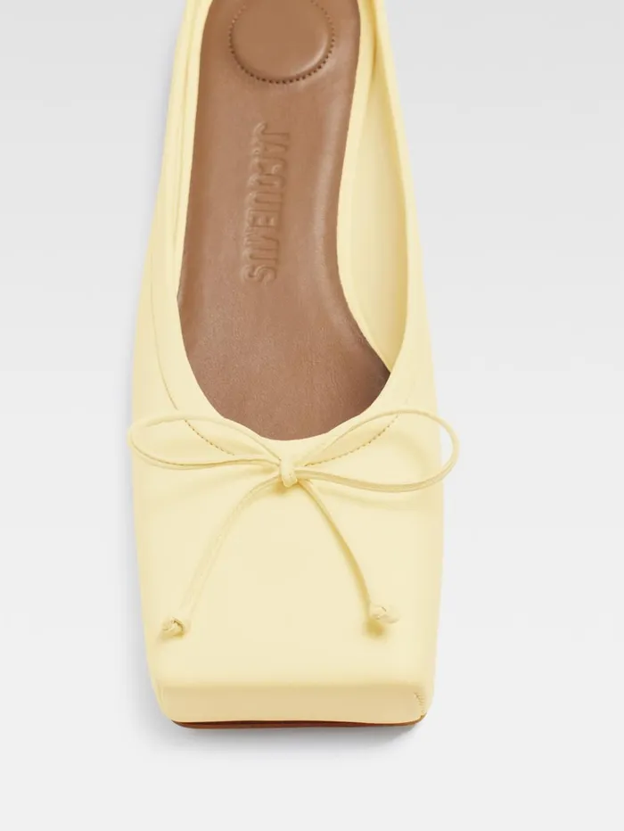 Women Shoes JACQUEMUS The Flat Ballet Mules Pale Yellow