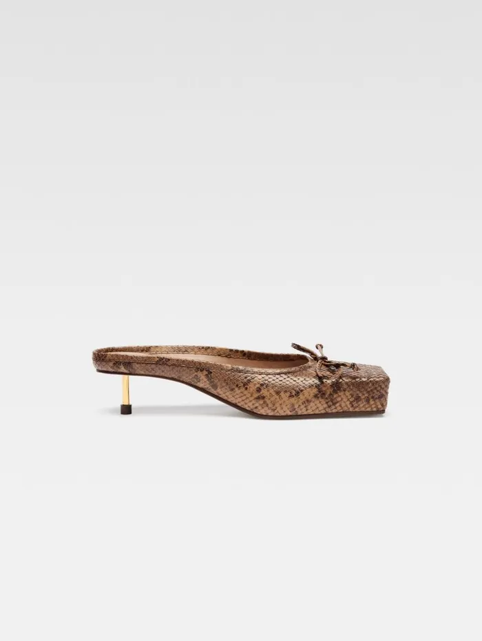 Women Shoes JACQUEMUS The Low Ballet Mules Light Brown