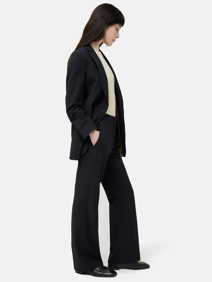 Women Short Crosshatch Mason Trouser Navy Jigsaw Trousers