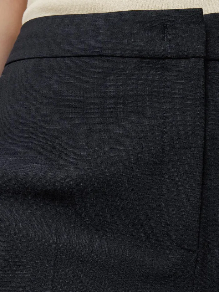Women Short Crosshatch Mason Trouser Navy Jigsaw Trousers