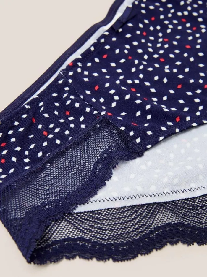 Women Shortie Navy Multi White Stuff Underwear