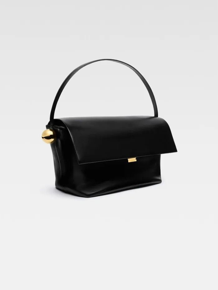 Women Shoulder Bags JACQUEMUS The Large Rond Carr Black