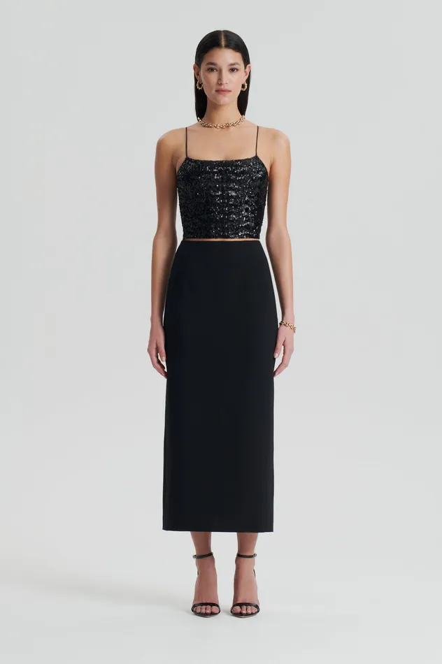 Women Skirts Scanlan Theodore CADY PENCIL SKIRT BLACK