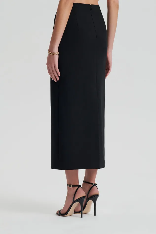 Women Skirts Scanlan Theodore CADY PENCIL SKIRT BLACK Women Skirts Scanlan Theodore CADY PENCIL SKIRT BLACK