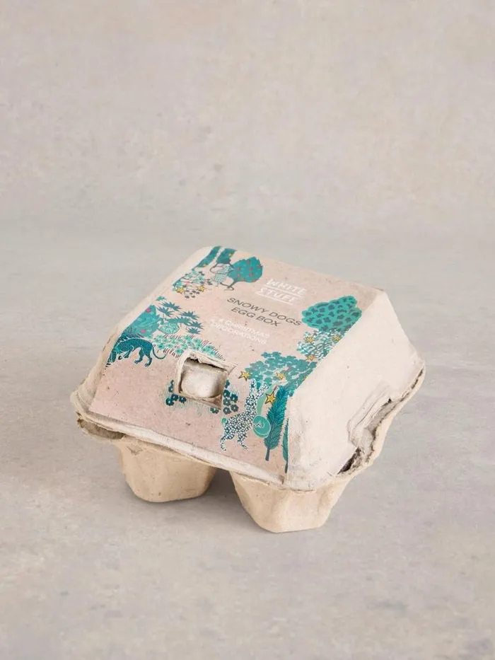 Women Snowy Dogs Egg Box Brown Multi White Stuff Decorations Women Snowy Dogs Egg Box Brown Multi White Stuff Decorations