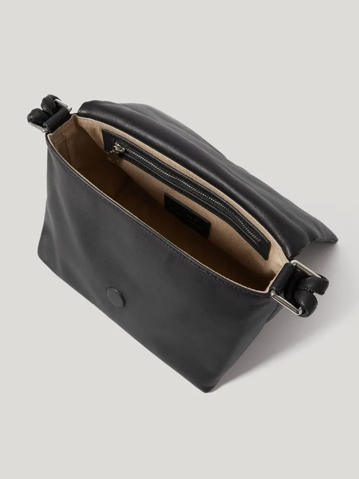 Women Soft Padded Crossbody Black Jigsaw Wallets and Card Holders