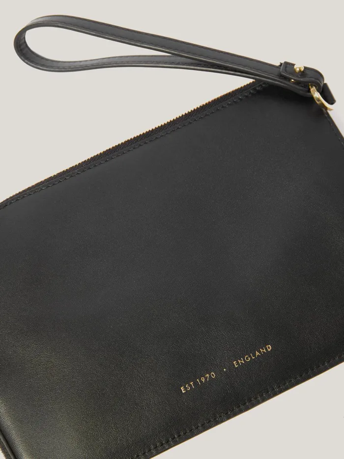 Women Sophia Calf Hair Pouch Black Jigsaw Bags