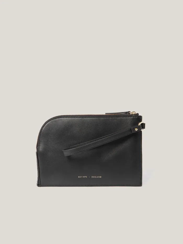 Women Sophia Calf Hair Pouch Black Jigsaw Bags