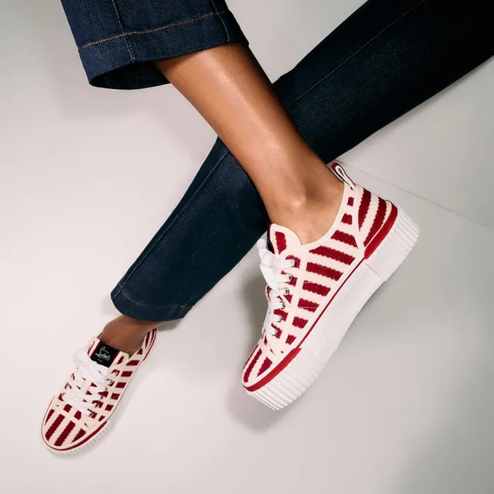 Women Super Pedro 40 Mm Sneakers 8211 Malha Printed Fabric 8211 Loubi Christian Louboutin Sneakers