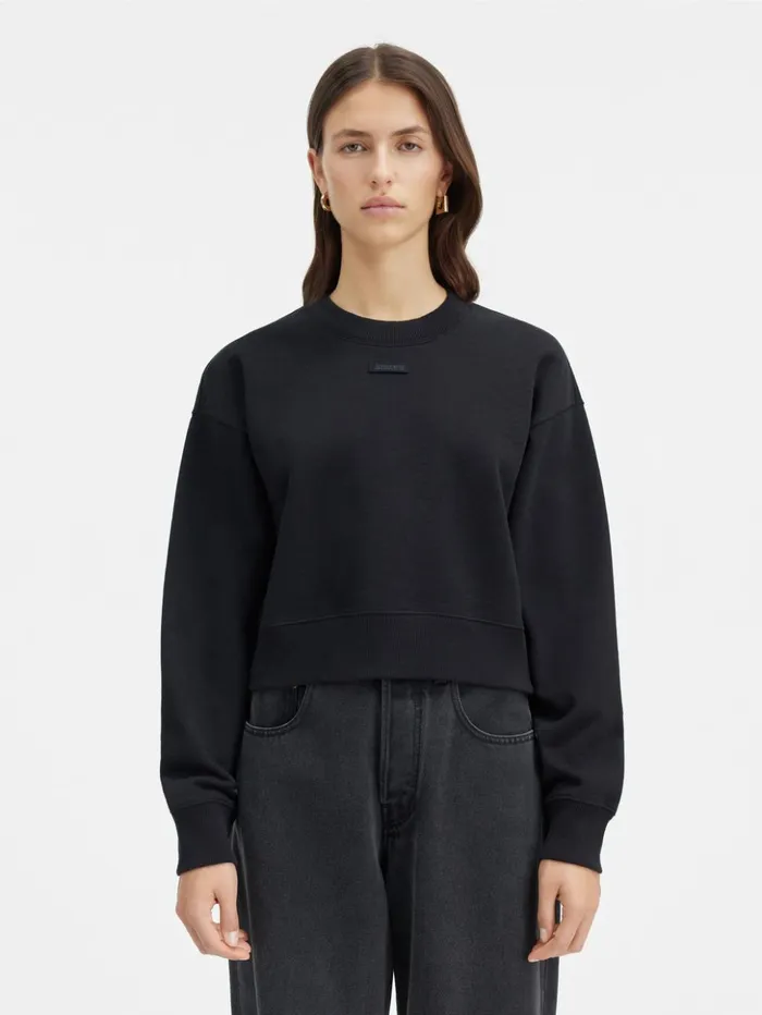 Women Sweatshirts and Joggings JACQUEMUS The Gros Grain Sweatshirt Black
