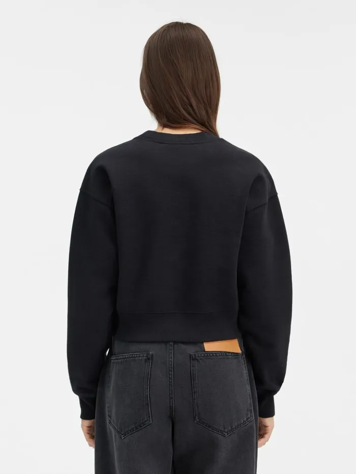 Women Sweatshirts and Joggings JACQUEMUS The Gros Grain Sweatshirt Black