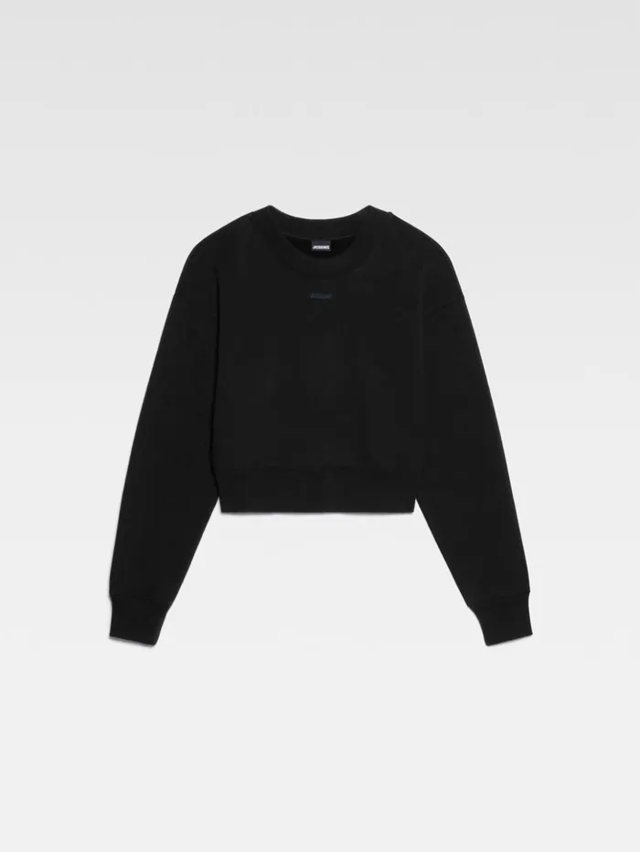 Women Sweatshirts and Joggings JACQUEMUS The Gros Grain Sweatshirt Black