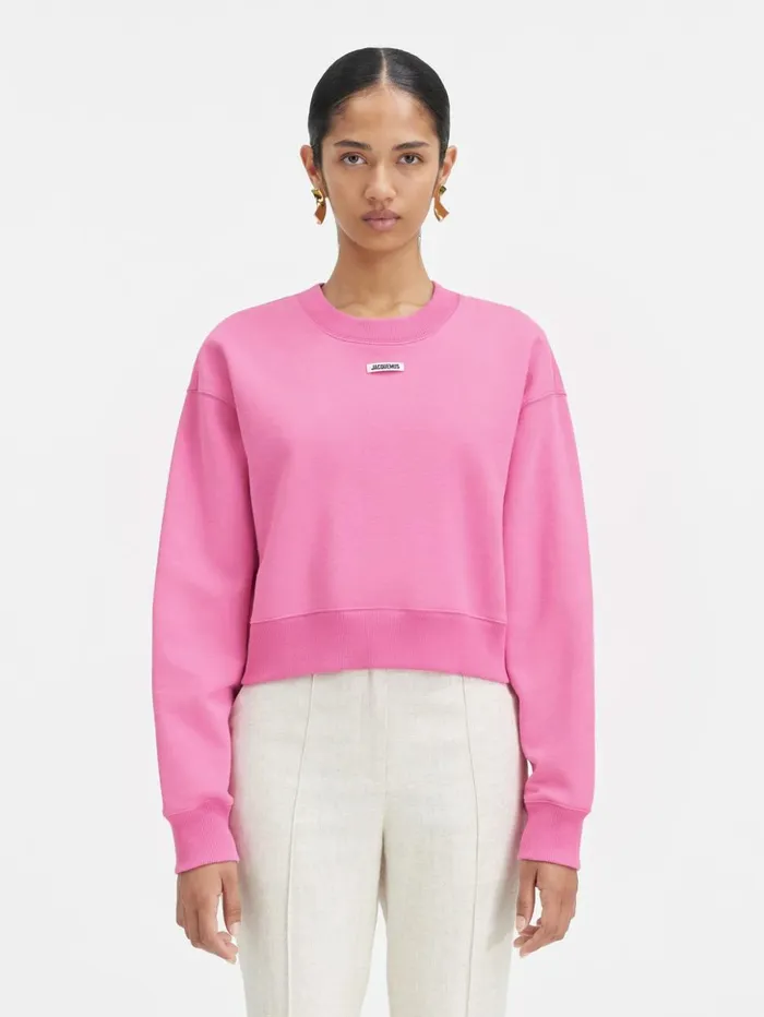 Women Sweatshirts and Joggings JACQUEMUS The Gros Grain Sweatshirt Pink