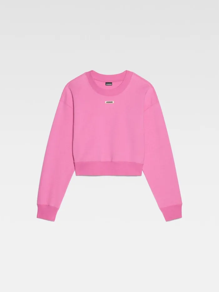 Women Sweatshirts and Joggings JACQUEMUS The Gros Grain Sweatshirt Pink Women Sweatshirts and Joggings JACQUEMUS The Gros Grain Sweatshirt Pink