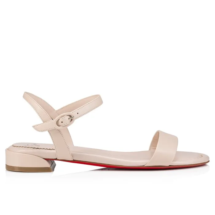 Women Sweet Jane Sandal Sandals 8211 Nappa Leather 8211 Leche Christian Louboutin Flats and Loafers