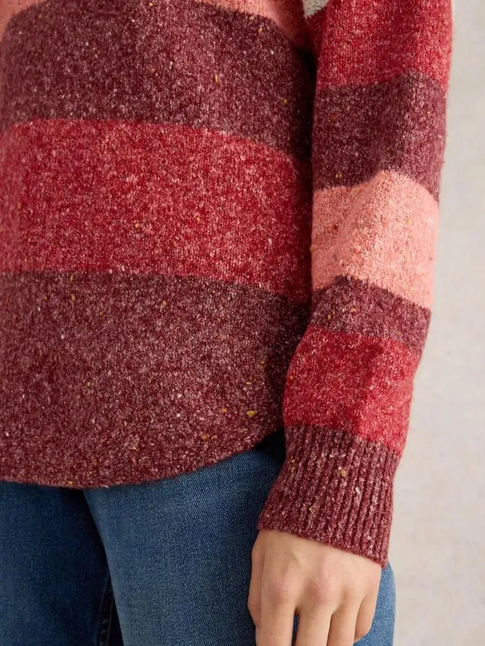 Women TALIA NEP JUMPER Plum Multi White Stuff Knitwear