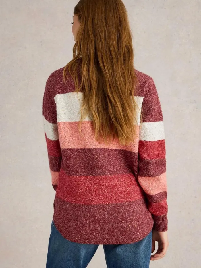 Women TALIA NEP JUMPER Plum Multi White Stuff Knitwear